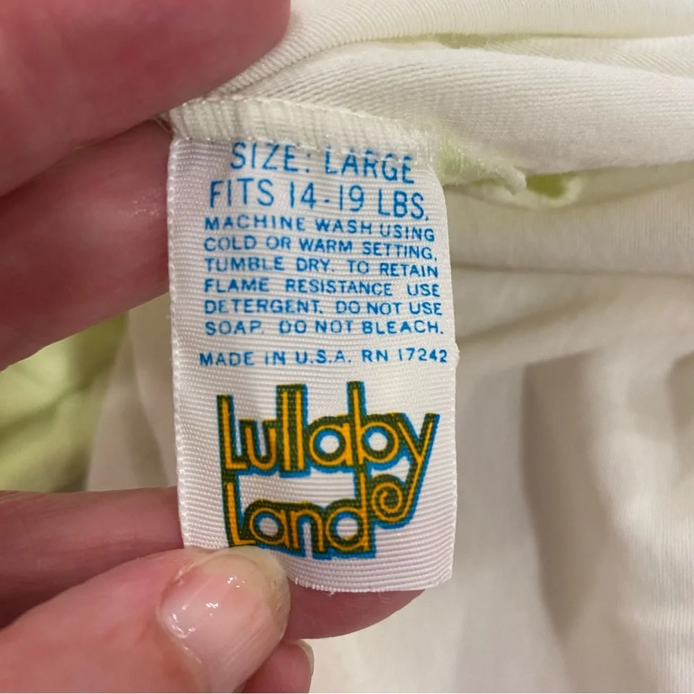 1970s infant one piece sleeper “Ray of Sunshine” 14-19lbs